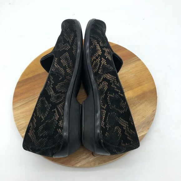 Dansko Olivia Loafers Shoe Womens EU 36 US 5.5-6 Black Gold Snake Print Flat - Picture 5 of 8